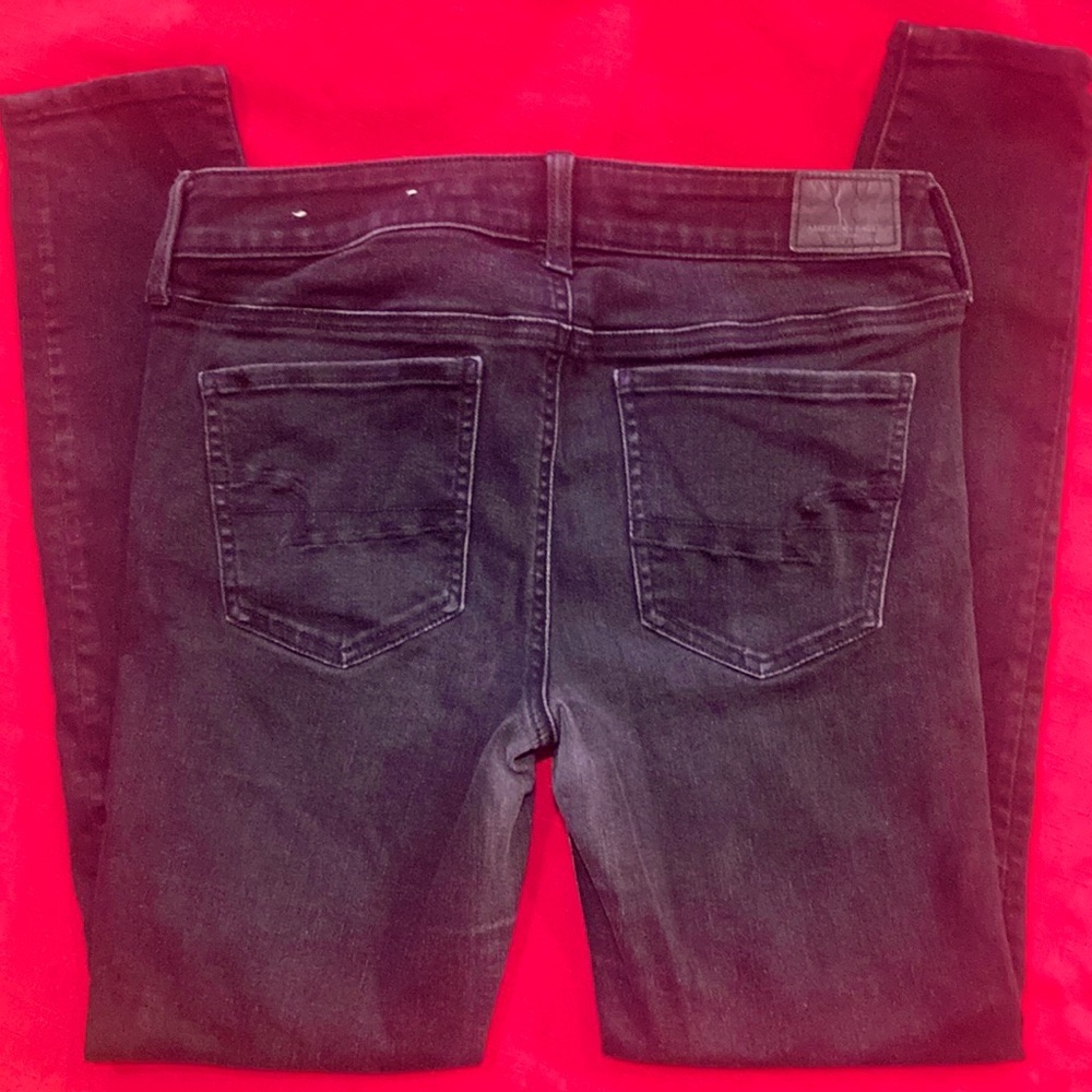American Eagle Black Jeggings Super Super Stretch Size 8 American Eagle Black Jeggings Super Super Stretch Size 8